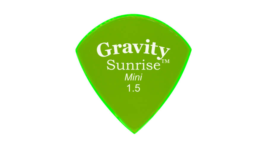 Gravity Picks Sunrise Mini Pulido Verde Fluoresente